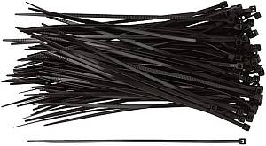 Хомуты нейлоновые для проводов, черные 100 шт., 4,8х250 мм FIT