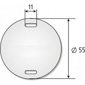 Бирка маркировочная У135 круглая 55х0.8 мм (100 шт.)