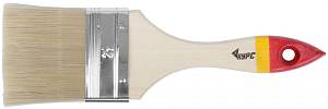 Кисть флейцевая "Модерн", иск. щетина, деревянная ручка 2,5" (63 мм) КУРС