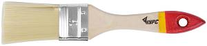 Кисть флейцевая "Модерн", иск. щетина, деревянная ручка 1,5" (38 мм) КУРС