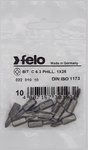 Felo Бита крестовая серия Industrial PH 1X25, 10 шт 02201010