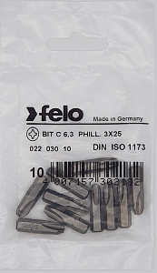 Felo Бита крестовая серия Industrial PH 3X25, 10 шт 02203010