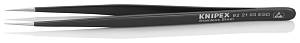 Пинцет универсальный ESD, нерж, 140 мм, гладкие прямые игловидные губки KNIPEX