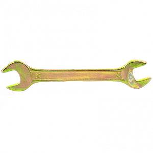 Ключ рожковый, 14 х 15 мм, желтый цинк Сибртех