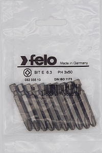 Felo Бита крестовая серия Industrial PH 3X50, 10 шт 03203510