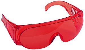 Очки STAYER "STANDARD" защитные с боковой вентиляцией, красные 11045