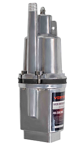 Насос вибрационный Verton НВ-25В/300 (220В, 300 Вт,D-100 мм, произв. 25 л/мин. глуб. погруж. 4 м., длина эл. каб. 25 м, верхний забор воды, макс. темп. 40 С, макс. напор 73 м. (4шт/кор))